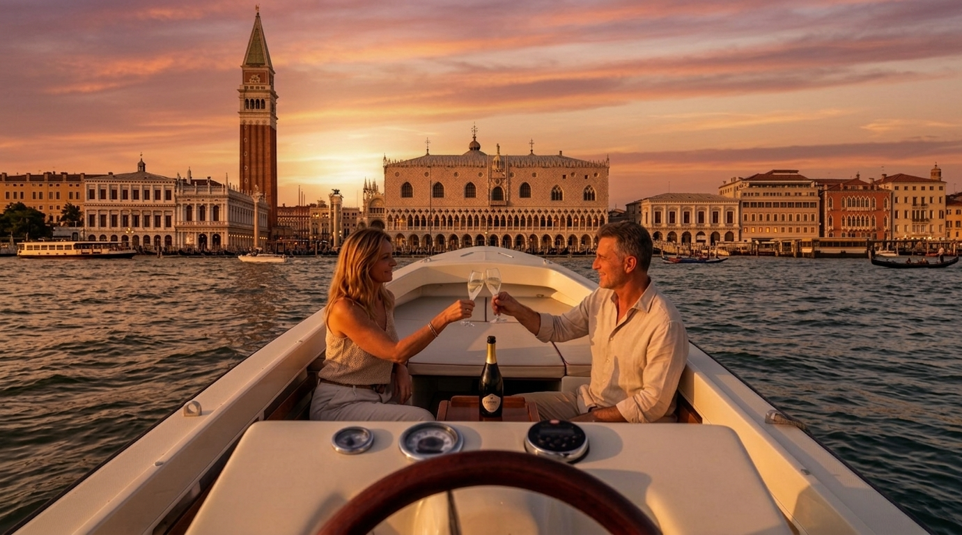 Aperitivo davanti a San Marco